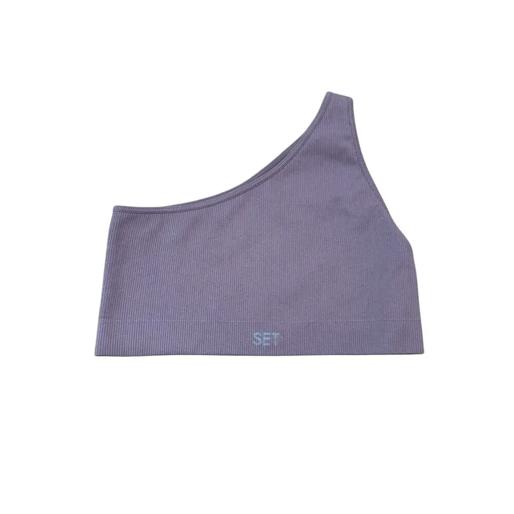 SET Active 2 Piece Set One Shoulder Bra Top and Hi Rise Legging Pant Sculptflex